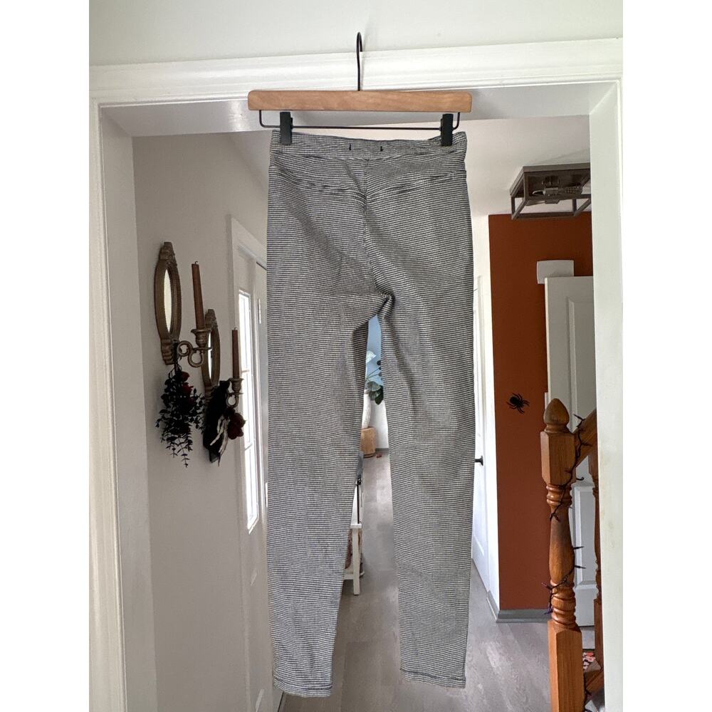 Free People Simone Houndstooth Pants Size 25 High Rise Skinny Black White - Picture 6 of 7